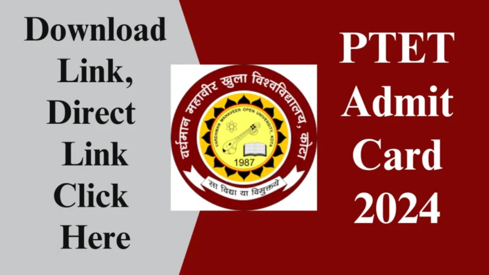 Rajasthan PTET Admit Card Check 2024