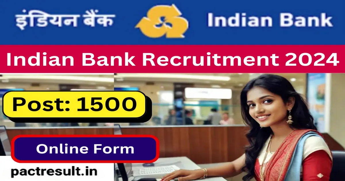 Indian Bank Apprentice Recruitment 2024