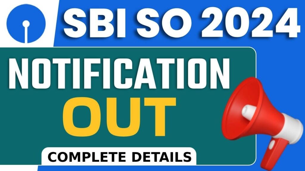 SBI SO Recruitment 2024