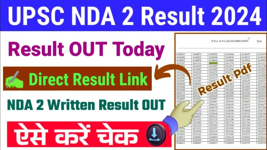 UPSC NDA 2 Result 2024