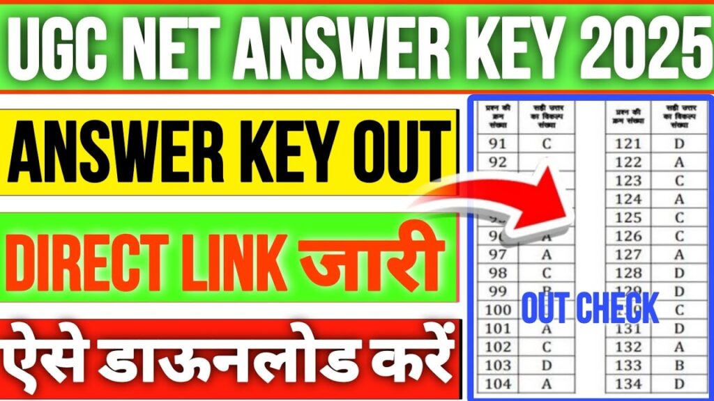 UGC NET Answer Key 2025