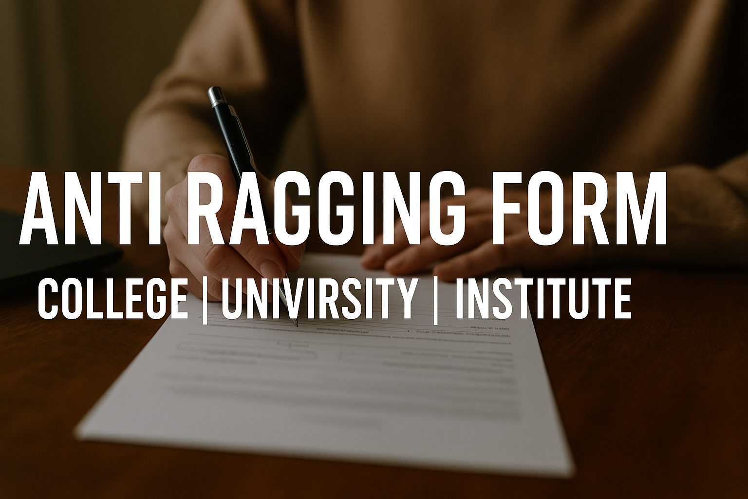 Fill Anti-Ragging Affidavit Form Online