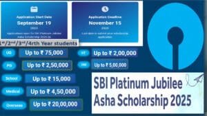 SBI Platinum Jubilee Asha Scholarship 2025-26: Complete Guide