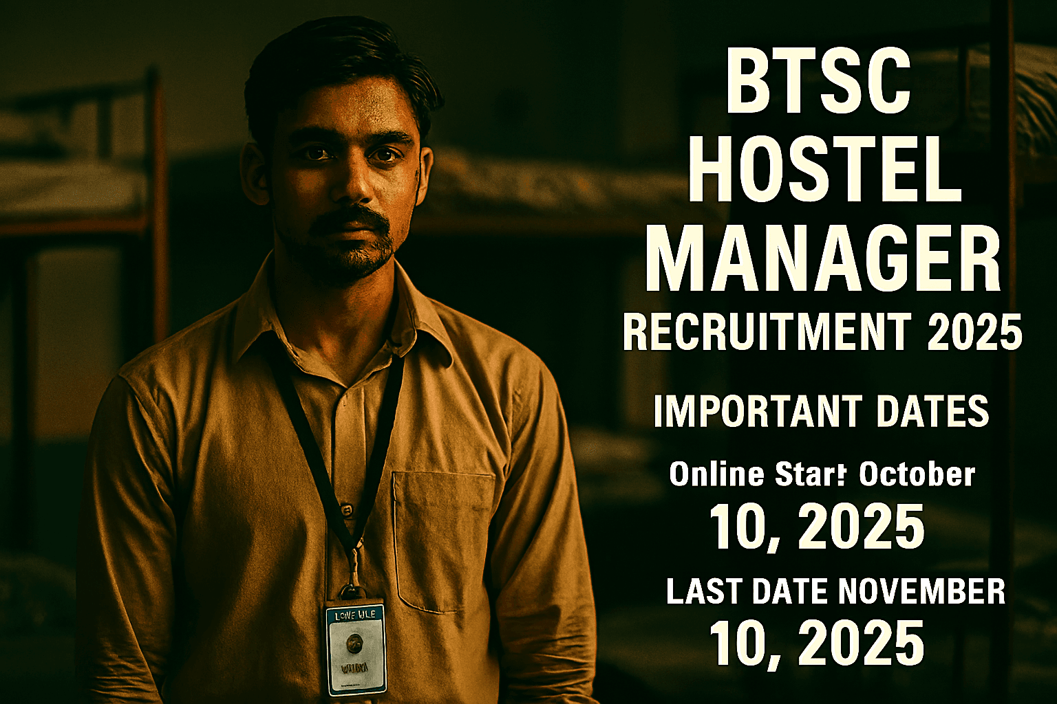 BTSC Hostel Manager Recruitment 2025