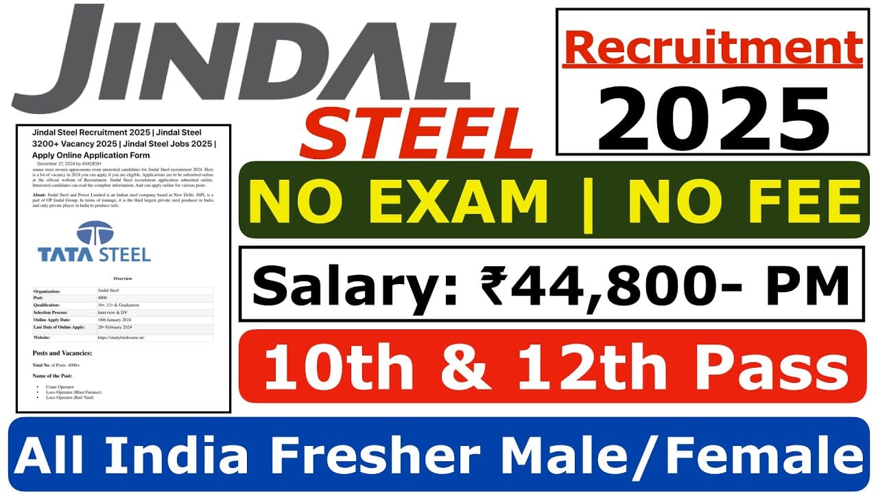 How to Apply Online Jindal Steel Recruitment 2025