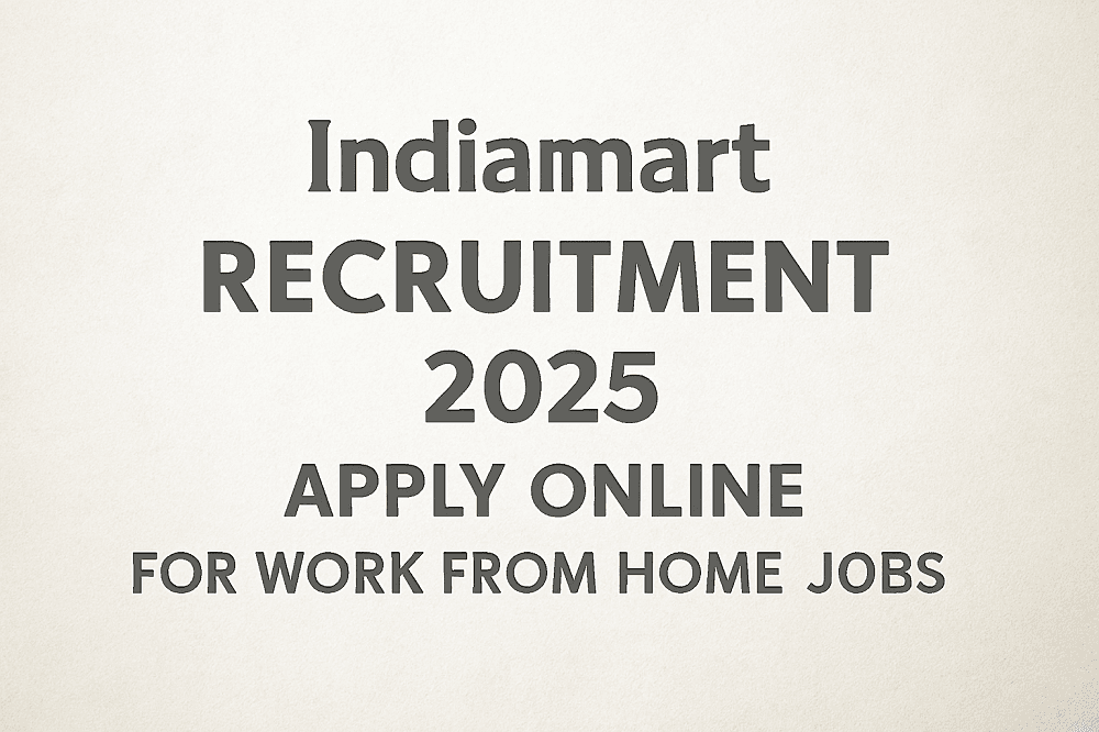 Indiamart Work From Home Jobs